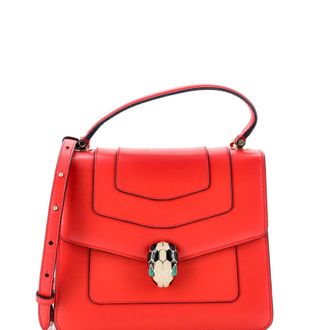 Bulgari Serpenti Forever Top Handle Bag Leather Small