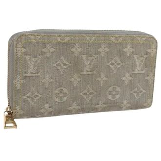 Louis Vuitton Pre-owned Monogram Denim Wallet - - Pre-owned - Donna - Grigio - ONE SIZE
