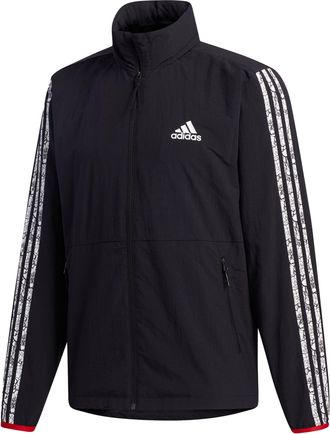 adidas VD Windbreaker Stripe Casual Sports Jacket Black GV5151
