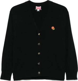 Kenzo Cardigan con ricamo Kenzo Pop - Nero