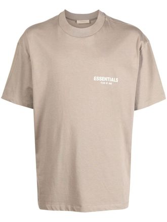 Fear of God T-shirt met logoprint - Beige