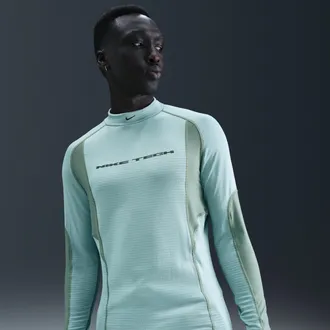 Nike Mens Tech Base Layer Long Sleeve Top in Green | HV1405-017