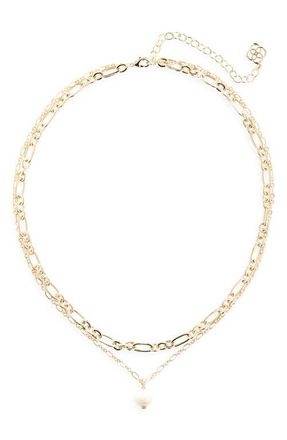 Kendra Scott Ashton Layered Freshwater Pearl Pendant Necklace in Gold Freshwater Cultured Pearl at Nordstrom