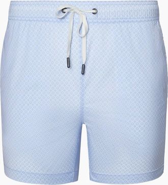 Onia Mens Charles 5 Swim Trunk In Tile Geo Sky Blue