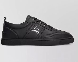 Christian Louboutin leather logo print lace-up sneakers