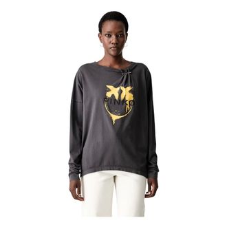 Pinko Pinko, Dames, Tops, Grijs, Maat: XS Katoen