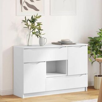 vidaXL vidaXL Credenza con cassetto Bianco 100 x 30 x 65,6 Legno multistrato