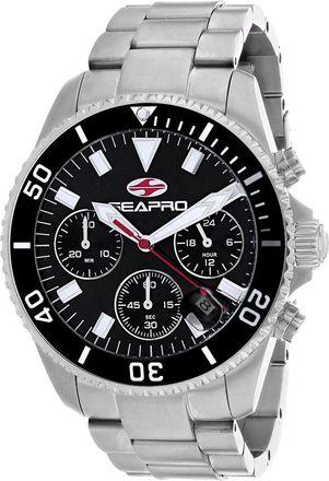 Seapro Scuba 200 Chrono Black Dial Mens Watch SP4351