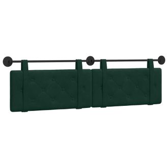 vidaXL Cabecero Colgante Verde Oscuro Terciopelo Vidaxl