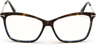 Tom Ford Blue Light Block Cat Eye Ladies Eyeglasses FT5687-B 052 56