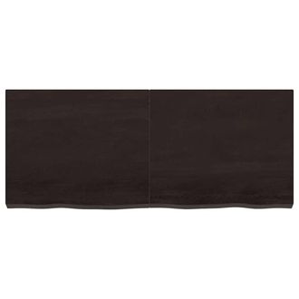 Berkfield Home Table Top Dark Grey 120x50x(2-6) cm Treated Solid Wood Oak