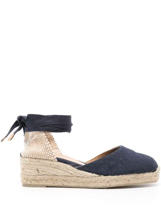 Castaner Carina 50mm wedge espadrilles - women - Cotton - 37 - Blue