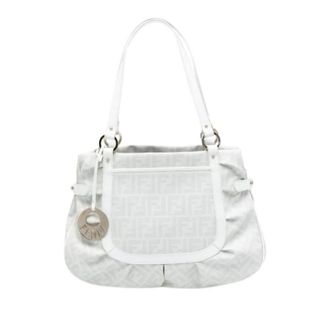 Fendi Pre-owned Shoulder Bags, female, White, Size: ONE SIZE Pre-owned Fabric Tote
