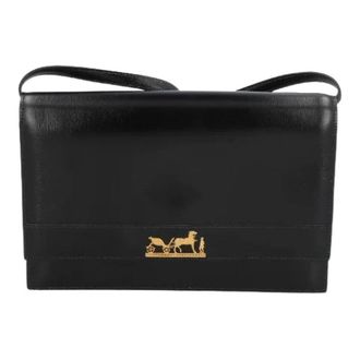 Herm&egrave;s Pre-owned Eugenie Schoudertas - Dames - Pre-owned - Zwart - Maat: ONE Size Leer