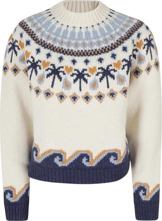 Alanui Sweet Winter Sweater - Dames - Ronde hals truien - Beige - M - Wol - Truien & Vesten