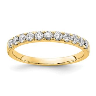 Diamond2Deal 14k Gold Lab Grown Diamond Wedding Band Ring 1/2Ct Clarity- VS Color- G-H