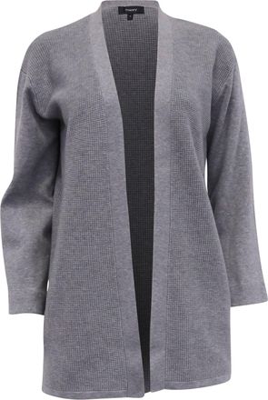 Theory Open Cardigan in Grey Tencel