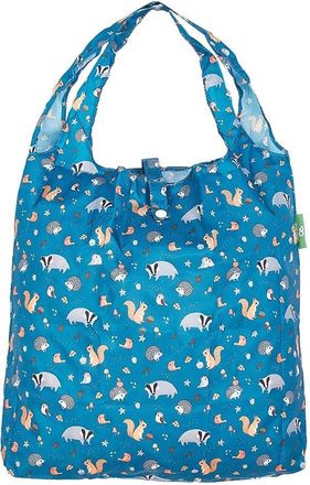 Eco Chic Lightweight Foldable Reusable Shopping Bag Water Resistant Tote Bag (Woodland Teal)