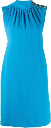 Moschino Dames, Jurken, Blauw, Maat: XL Zijde