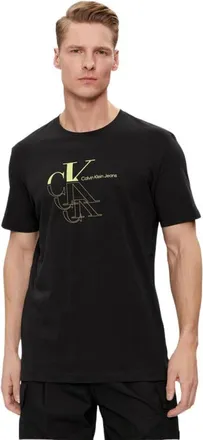 Calvin Klein Jeans T-shirt met print - Heren - T-shirts - Zwart - M - Tops