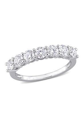 Delmar Sterling Silver Moissanite Anniversary Band Ring in White at Nordstrom Rack, Size 5.5