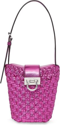 Ferragamo small Trifolio shoulder bag - women - Fabric - OS - Pink