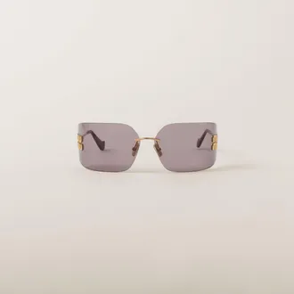 Miu Miu Aube Sunglasses, Woman, Mauve Lenses