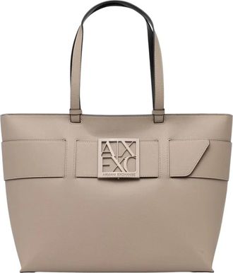 A|X Armani Exchange Shopper Bag - Dames - Shoppers - Beige - ONE Size - Leer - Tassen