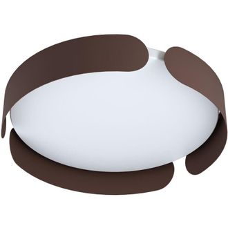 Eglo Plafoniera Moderna Valcasotto Acciaio Moka - Caff&egrave; Luce Led Integrato 20W