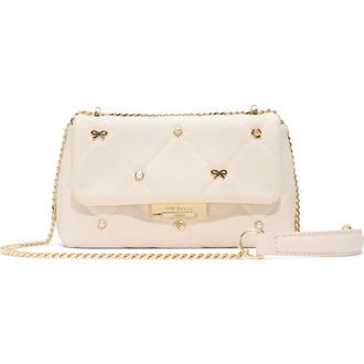 Ted Baker Ginette Quilted Leather Flap Crossbody Bag in Soft White Leather Grainy at Nordstrom Rack