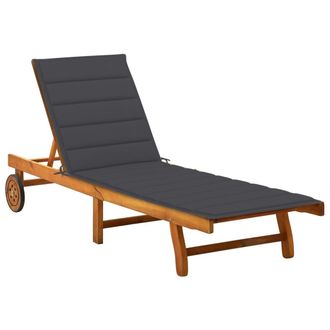 vidaXL Vidaxl - Tumbona De Jard&iacute;n Con Coj&iacute;n Madera Maciza De Acacia