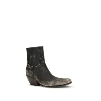 Balenciaga Womens Black Calf Leather Bos Taurus Ankle Boots