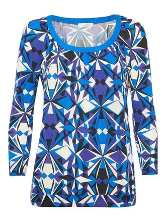 Pucci T-shirt met geometrische print - Blauw