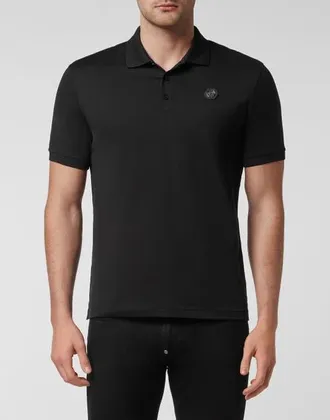 Philipp Plein Polo Shirt Luxe Men in Black/white at Nordstrom, Size Xxx-Large