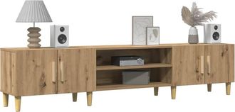 Berkfield Home TV Cabinet Artisan Oak 180x31.5x40 cm Engineered Wood in Brown
