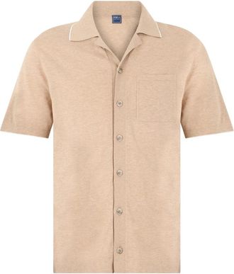 Fedeli Overhemden, Heren, Beige, L, Katoen, Shirt met korte mouwen