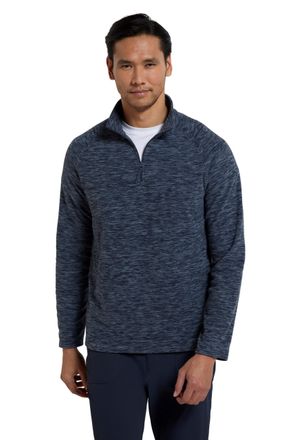Mountain Warehouse Snowdon Mens Micro Fleece Top - Warm, Breathable, Quick Drying, Zip Collar Fleece Sweater, Soft & Smooth Pullover - For Spring Summer, Travelling, Wal