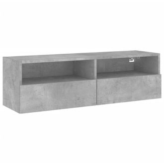 vidaXL Vidaxl - Mueble De Pared Tv Madera Ingenier&iacute;a Gris Hormig&oacute;n 100x30x30 Cm