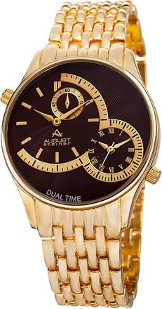 August Steiner Quartz Brown Dial Mens Watch AS8141BR