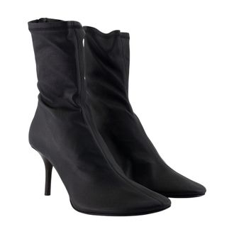 Acne Studios Womens Ankle Boots - Acne Studios Leather Black Lambskin Shoes Ankle-Boots