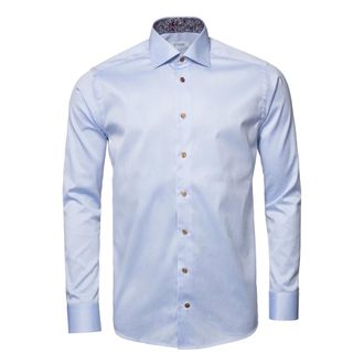 Eton Lichtblauwe Formeel Overhemd - Heren - Zakelijke Overhemden - Blauw - 5XL - Katoen - Overhemden