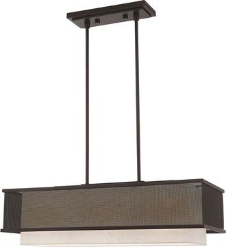 Livex Lighting Livex Braddock 3 Light Bronze Linear Chandelier
