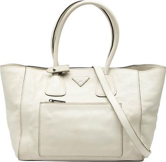 Prada Pre-owned Prada Vitello Daino Front Pocket Open Convertible Tote Ladies PZ0YYXT76GZFICTB