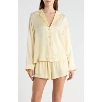 Lunya Washable Silk Short Pajamas in French Butter at Nordstrom, Size Medium