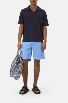 Closed Short Sleeve Polo In Dark Night