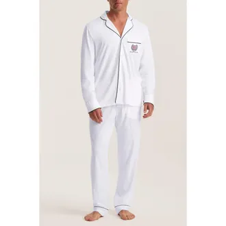 Petite Plume Featherweight Pima Cotton Pajamas in Navy at Nordstrom, Size X-Small