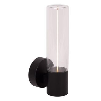 Lucide L&aacute;mpara de pared de metal con 1 led integrado, negro