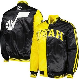 Starter Mens Starter Gold/Black Utah Jazz Fast Break Satin Full-Snap Jacket at Nordstrom, Size Medium