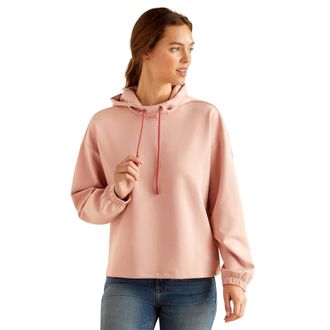 Ariat Womens Moraga Hoodie Long Sleeve in Misty Rose, Size X-Small, by Ariat