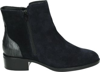 Durea Blauwe Westernlaars met Uitneembaar Voetbed - Dames - Laarzen met Hak - Blauw - 41 EU - Leer - Schoenen